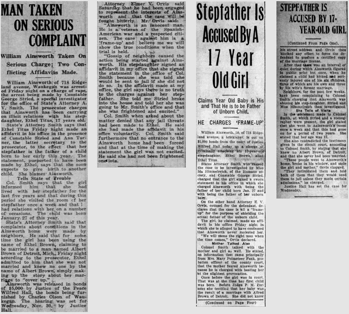 Court case arrest. DNA solves crime after 100 years.