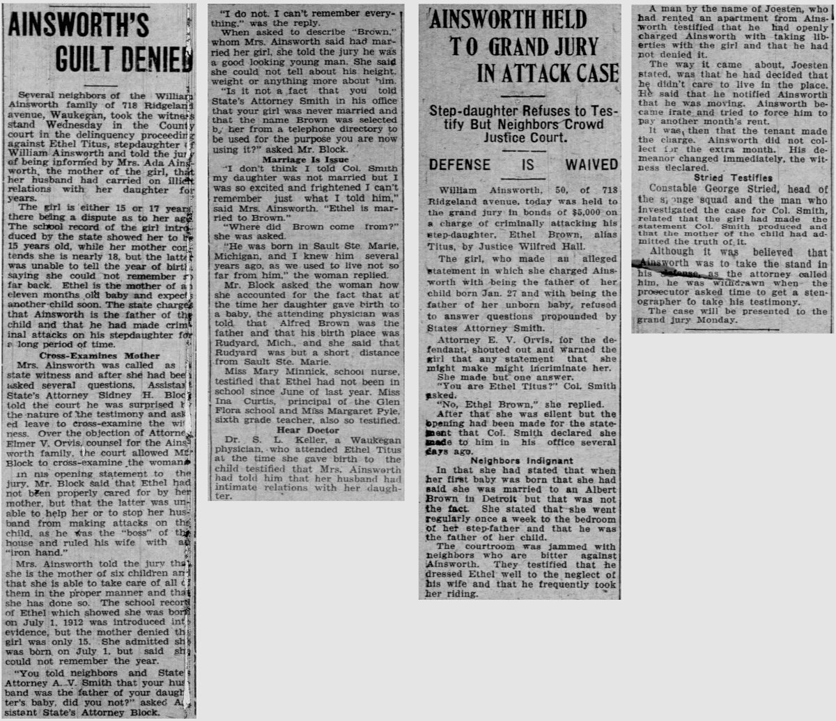 Witnesses and testimony. Genealogy solves crimes.