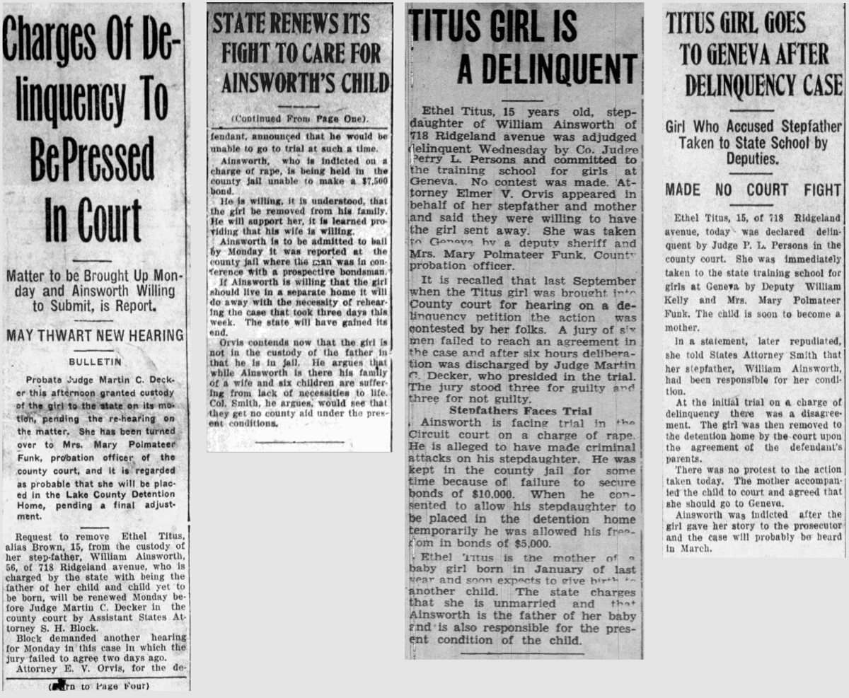 Child delinquency court case.