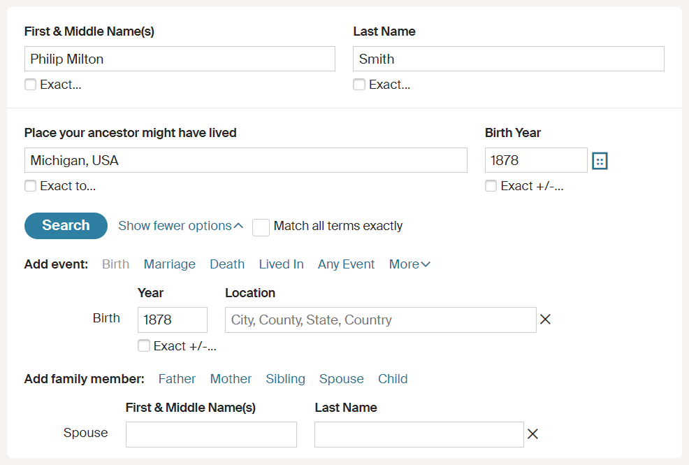 Ancestry.com provides great search tools.