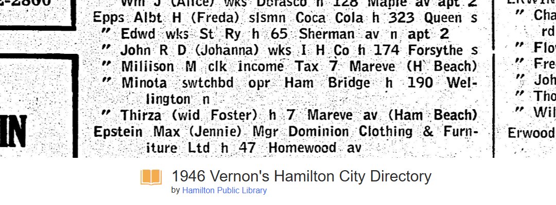 Hamilton City Directory
