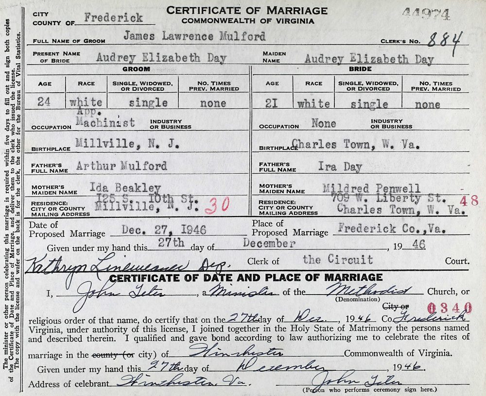 Marriage data available online can be helpful.
