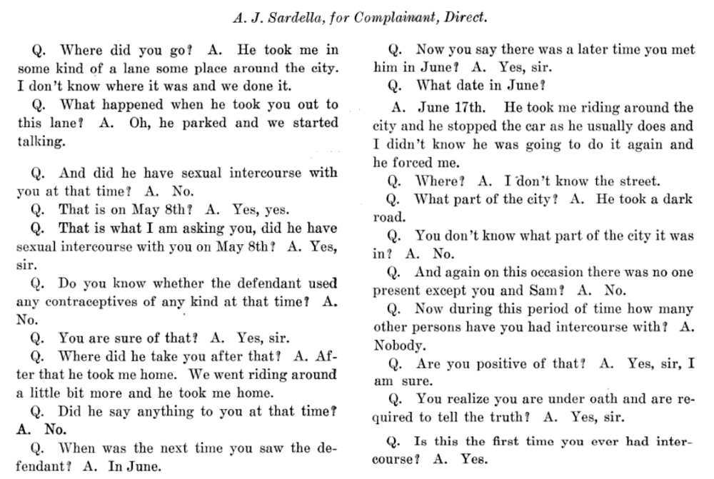 More paternity testimony.