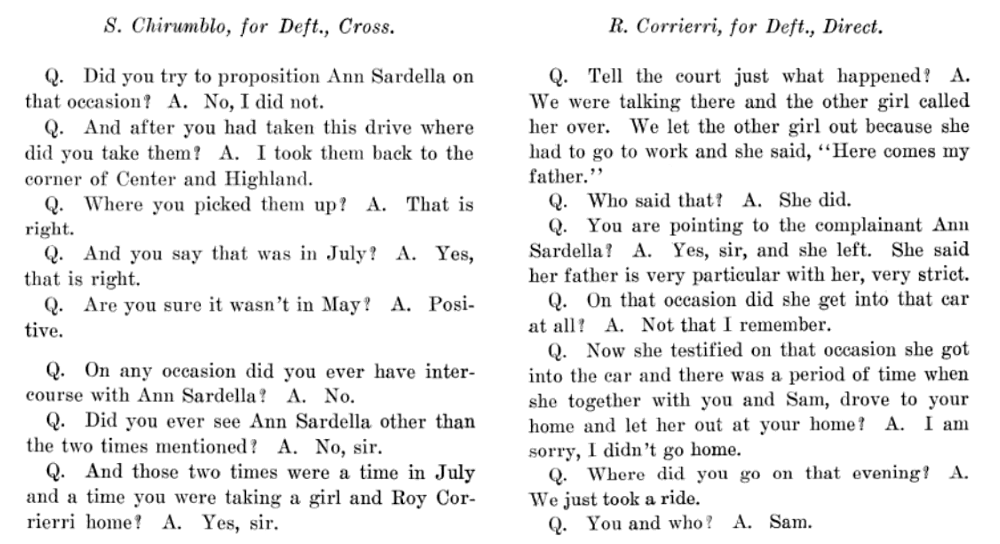 Paternity case - Cross examination.